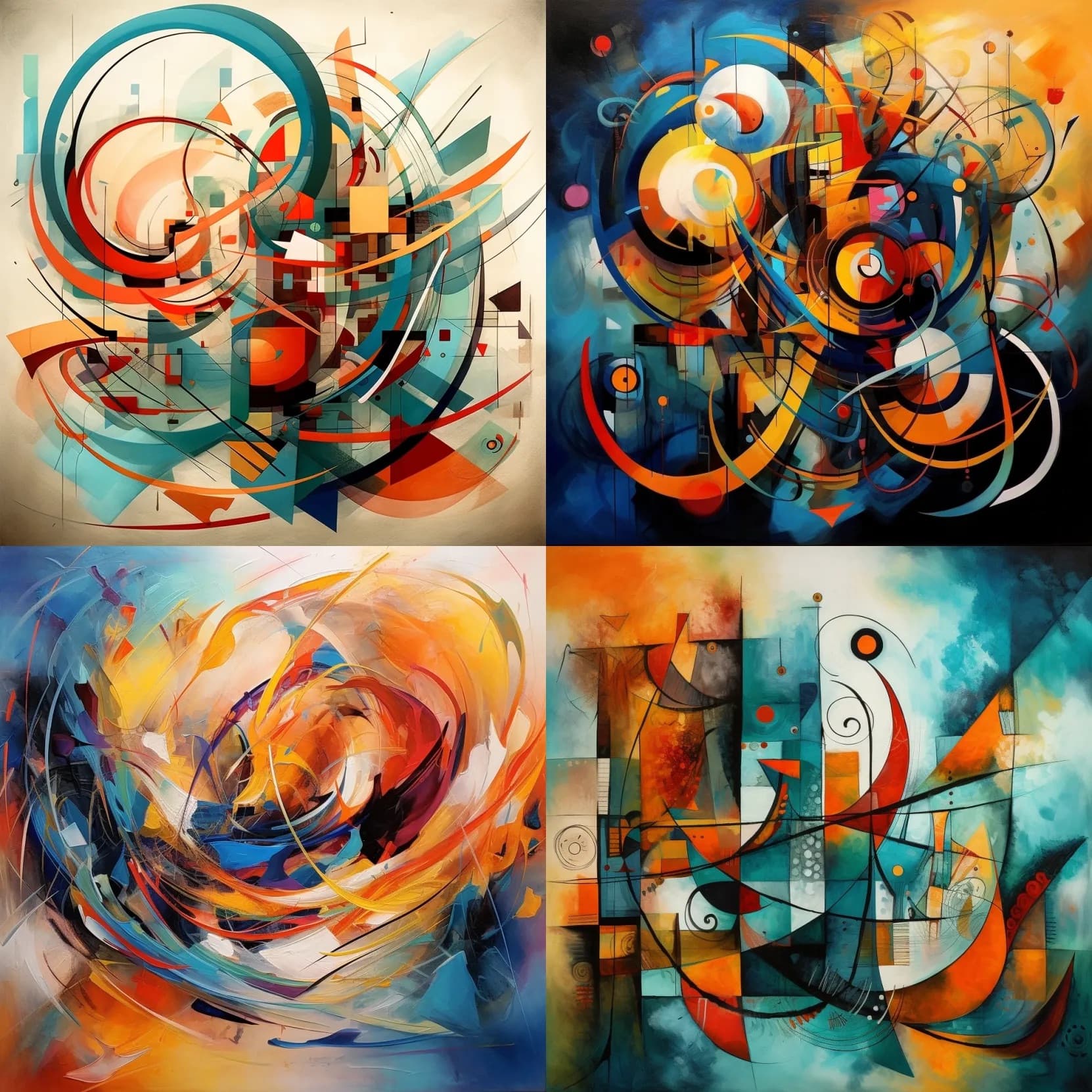 Abstract art showcasing Midjourney V5.1 capabilities in artistic styles and prompt handling.