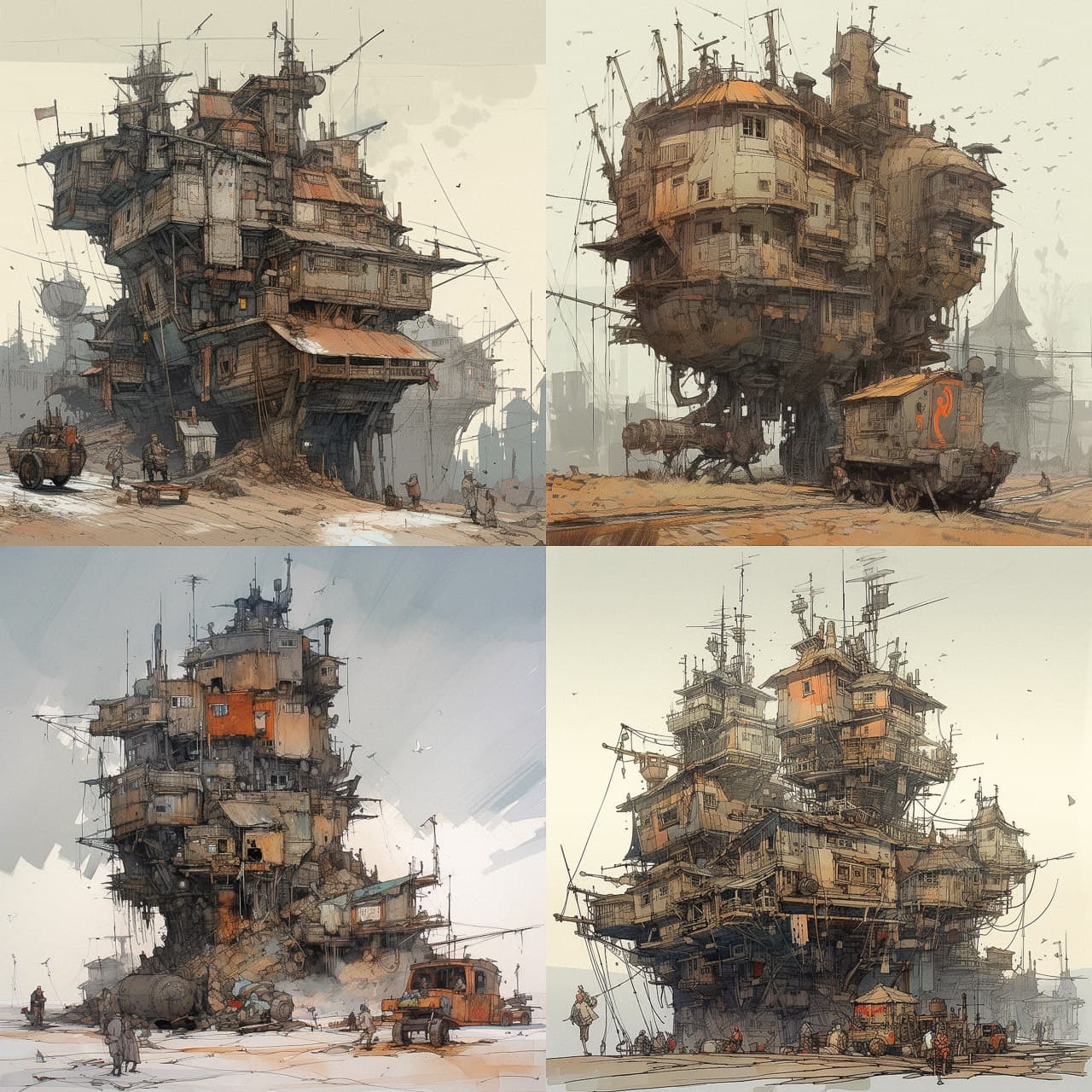 Midjourney prompt showcasing architectural concepts in V5.1, emphasizing photorealism, coherence, artistic styles, and complex structures.