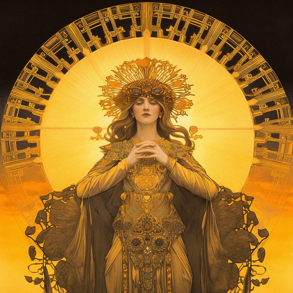 Goddess artwork generated by Midjourney, showcasing prompt engineering for photorealism and artistic styles in Midjourney V5.1.