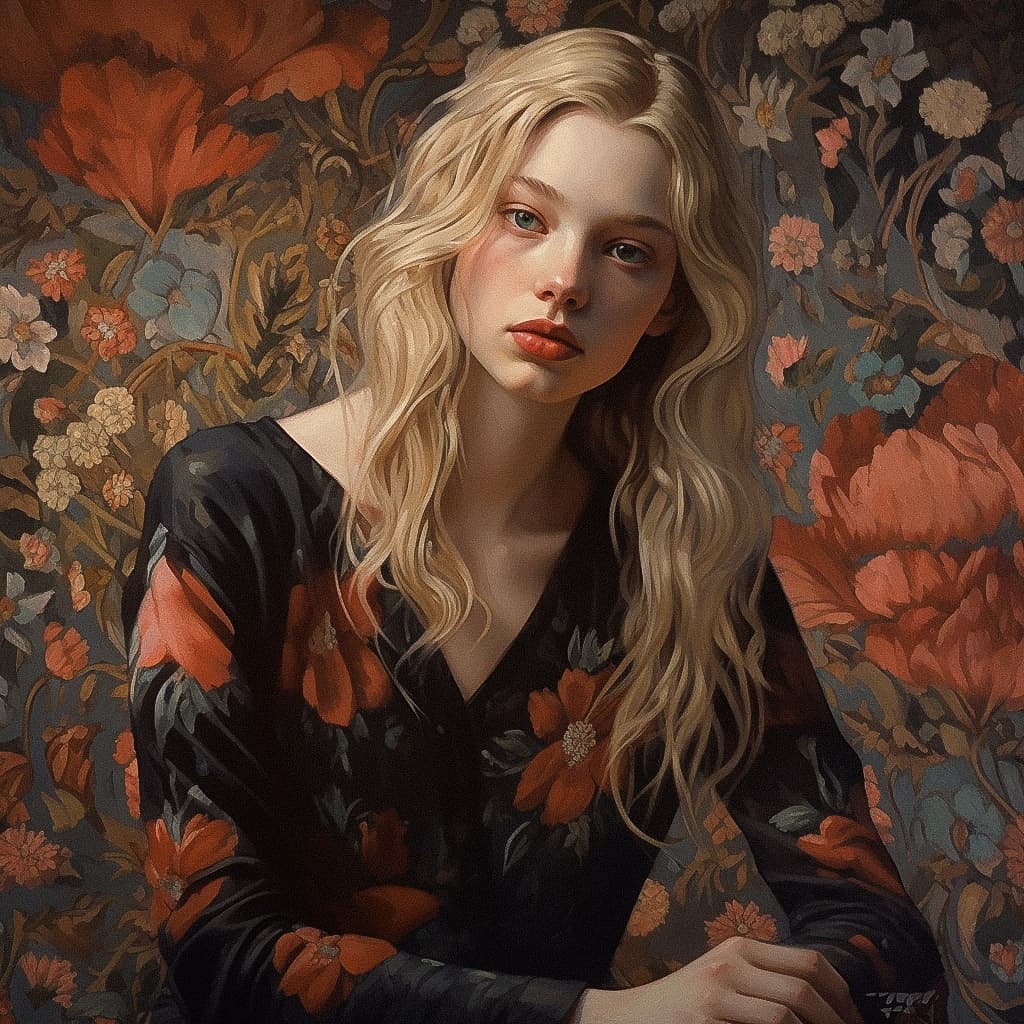 Portrait generated using Midjourney prompt, showcasing V5.1 enhancements in photorealism and artistic styles.