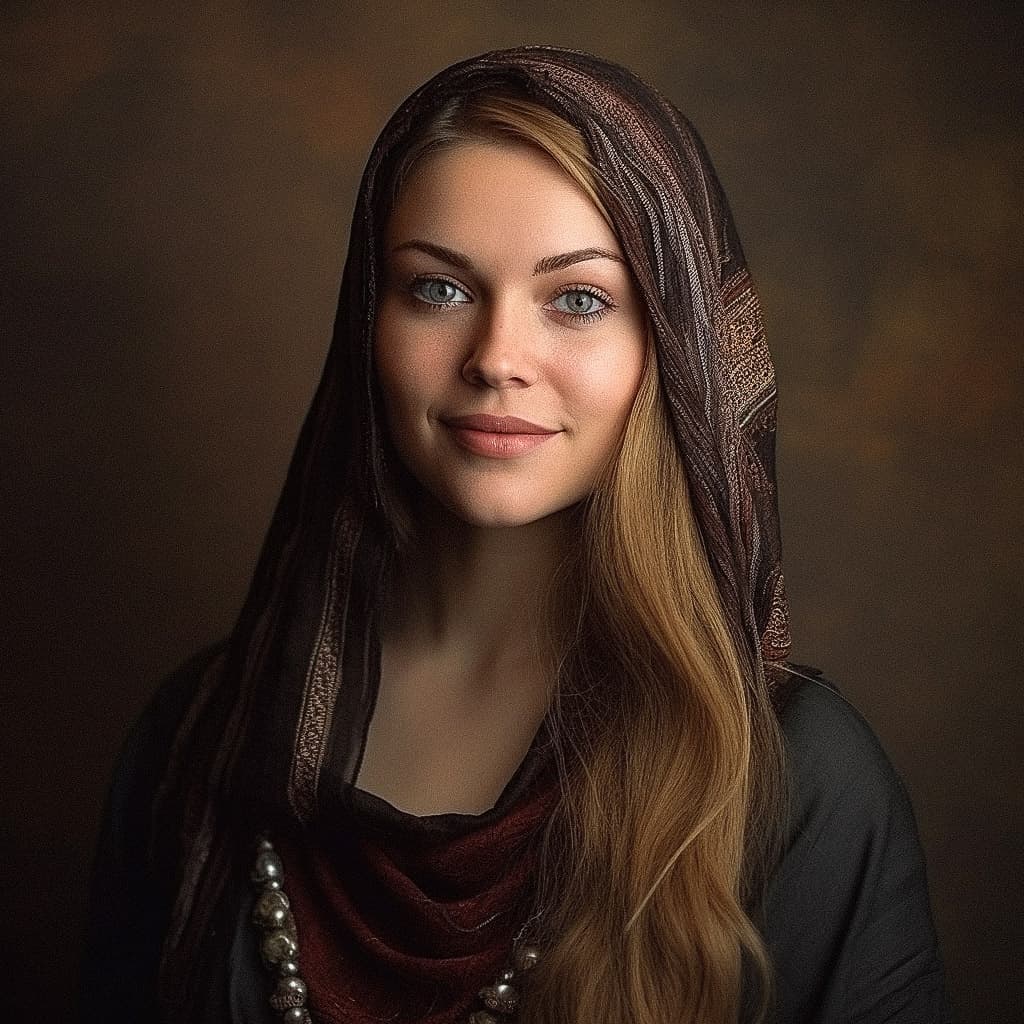 Midjourney prompt for portrait generation, showcasing V5.1 enhancements in photorealism and artistic styles.