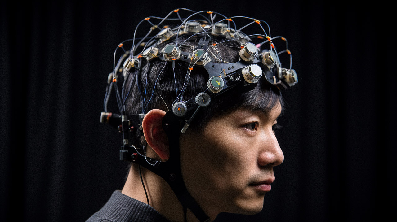 Midjourney prompt engineering with neuro-enhanced design, showcasing AI integration in image generation techniques.