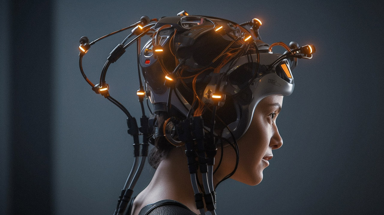 Midjourney prompt showcasing neuro-enhanced AI design with advanced features, highlighting V5.1 capabilities in text-to-image generation.