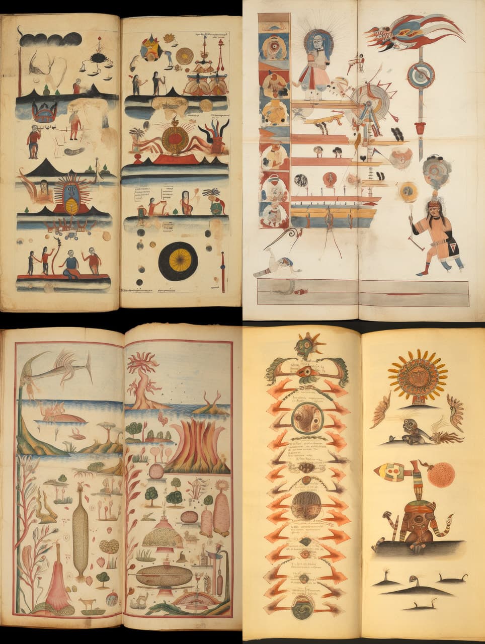 Midjourney prompt engineering for Codex Mendoza illustrations, focusing on manuscripts, codices, bestiaries, and historical art styles.