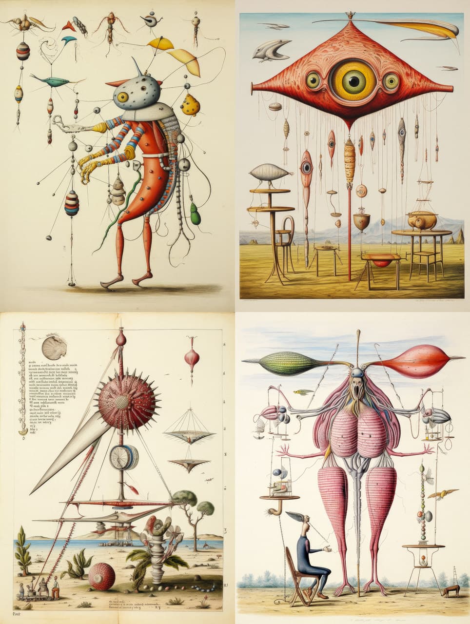 Midjourney prompt showcasing Codex Seraphinianus illustrations, emphasizing surreal art styles and imaginative concepts in text-to-image generation.