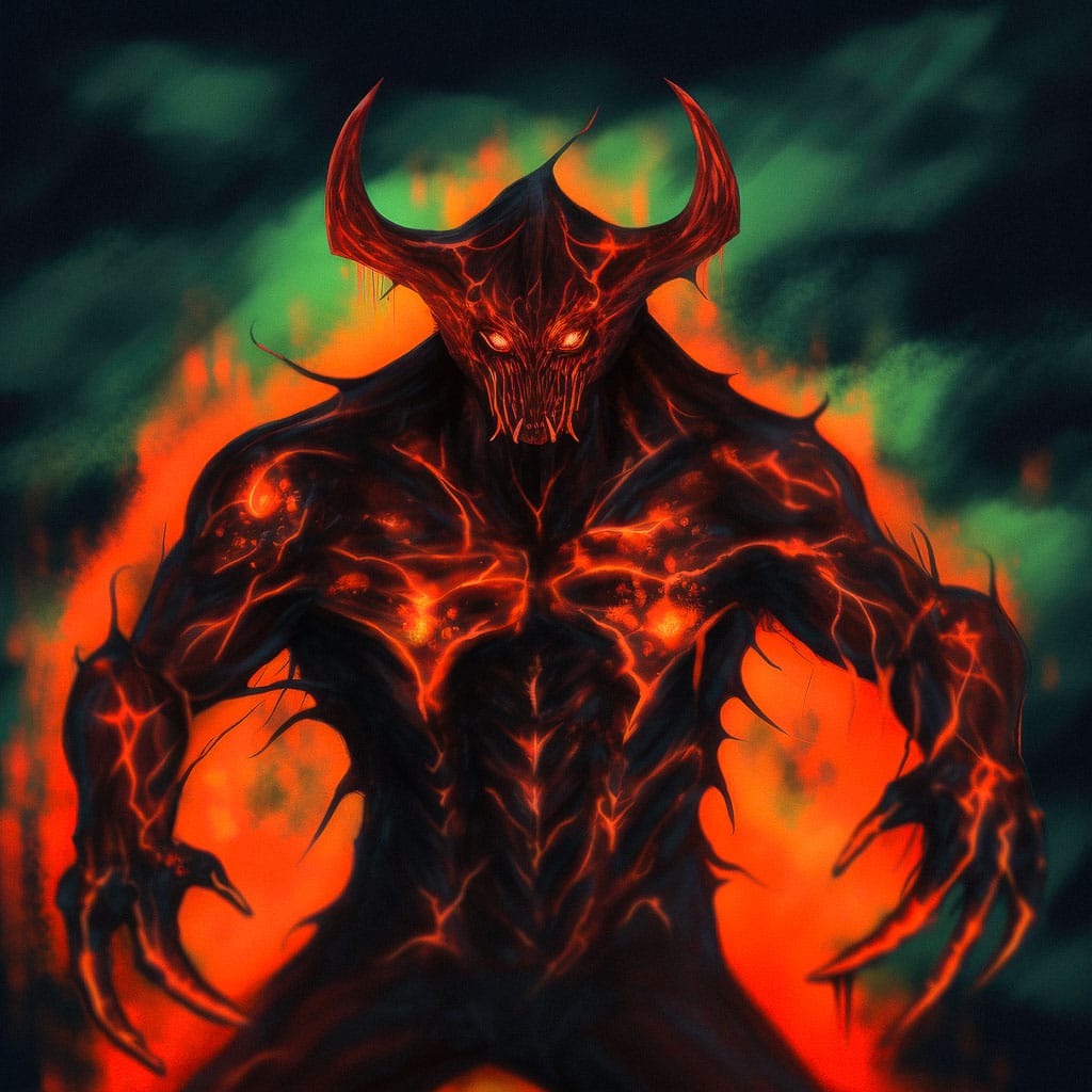 Chernobog character generated using Midjourney prompt with /tune command, showcasing unique style in Version 5.2.