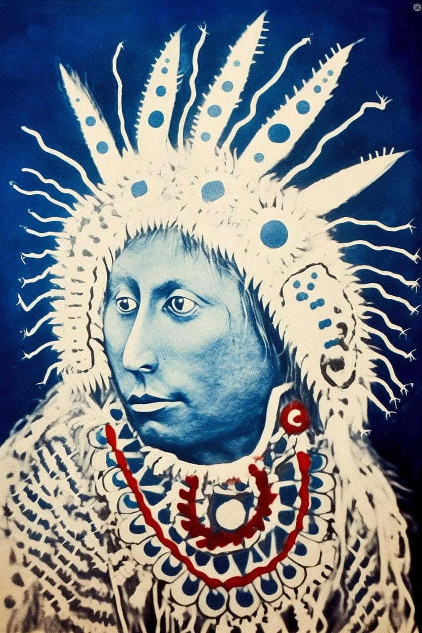 Midjourney prompt for generating indigenous art styles, focusing on cultural representation and abstract concepts, --v 5.2.