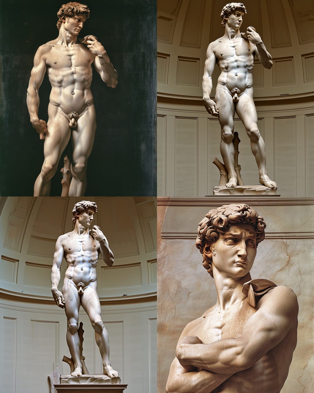 Midjourney prompt showcasing David statue with hyperrealism, improved prompt accuracy, and artistic style recognition features.