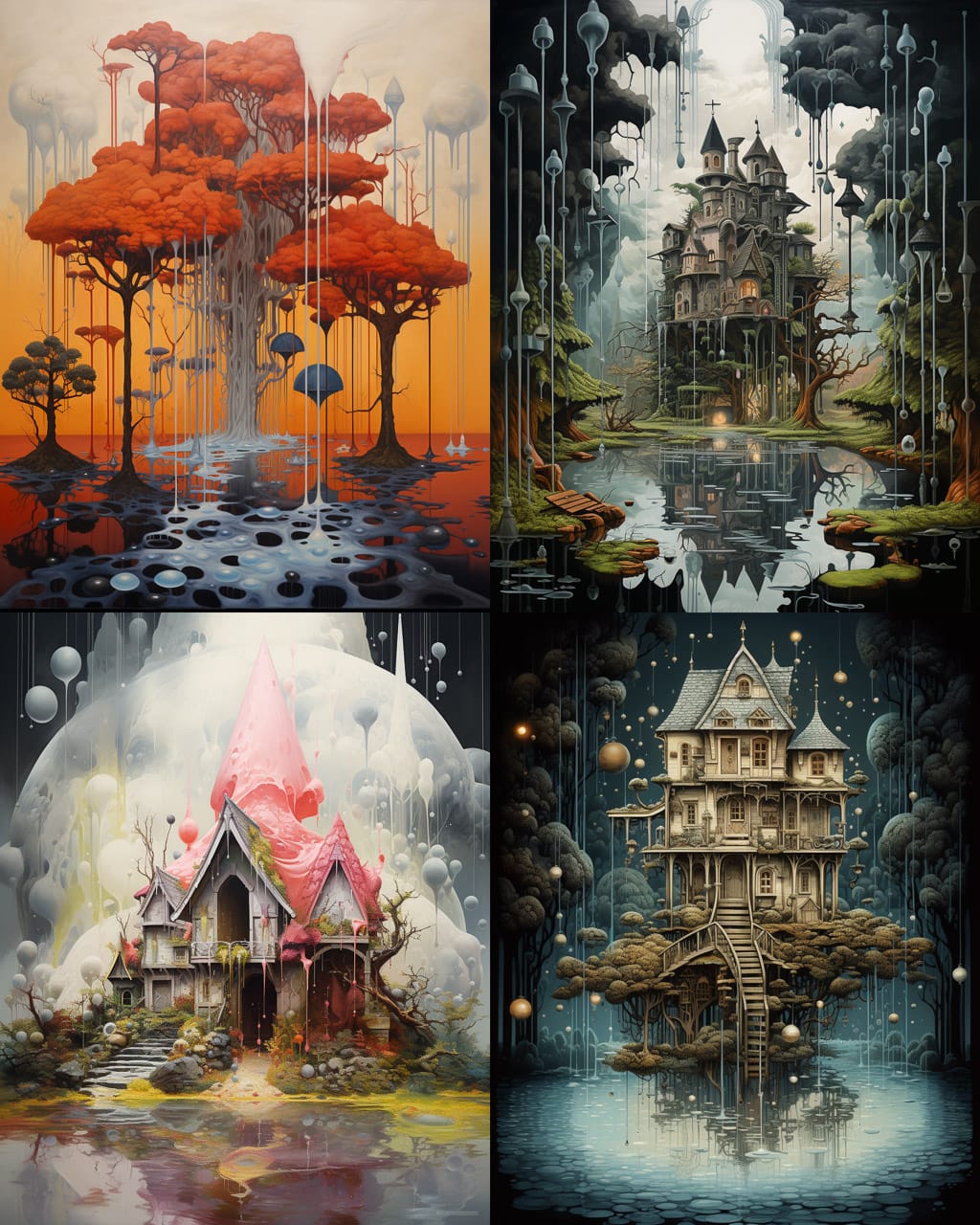 Midjourney prompt techniques showcasing multi-dimensional petrichor, abstract concepts, blending styles, image prompts, prompt complexity, version 5.2.