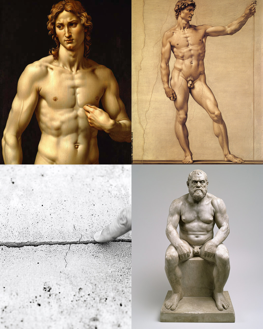 Midjourney prompt for text-to-image generation featuring figures, artistic styles, and techniques. Parameters: --chaos 75 --v 6.0.