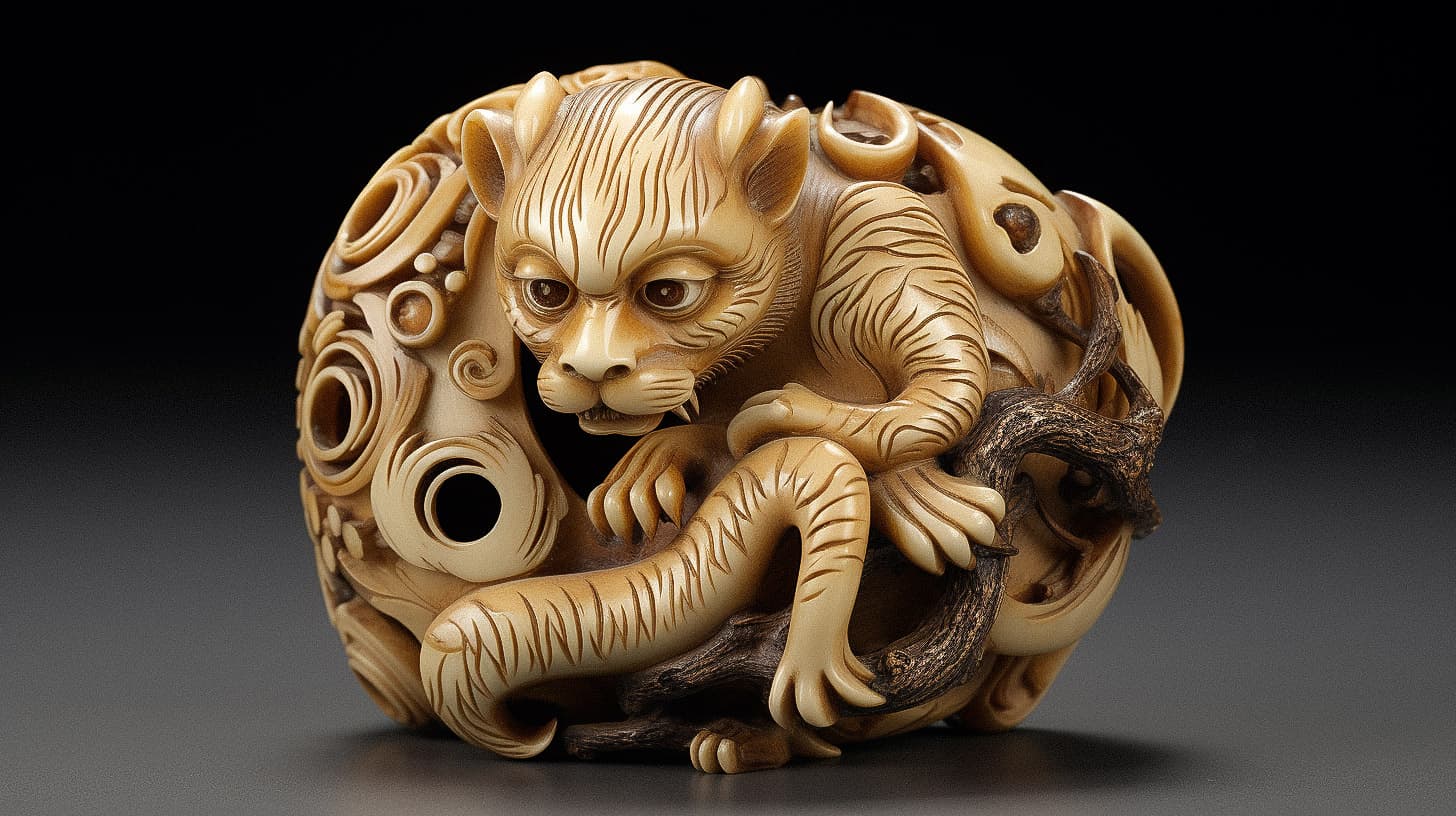Netsuke Midjourney AI Style Tested! | Andrei Kovalev's Midlibrary