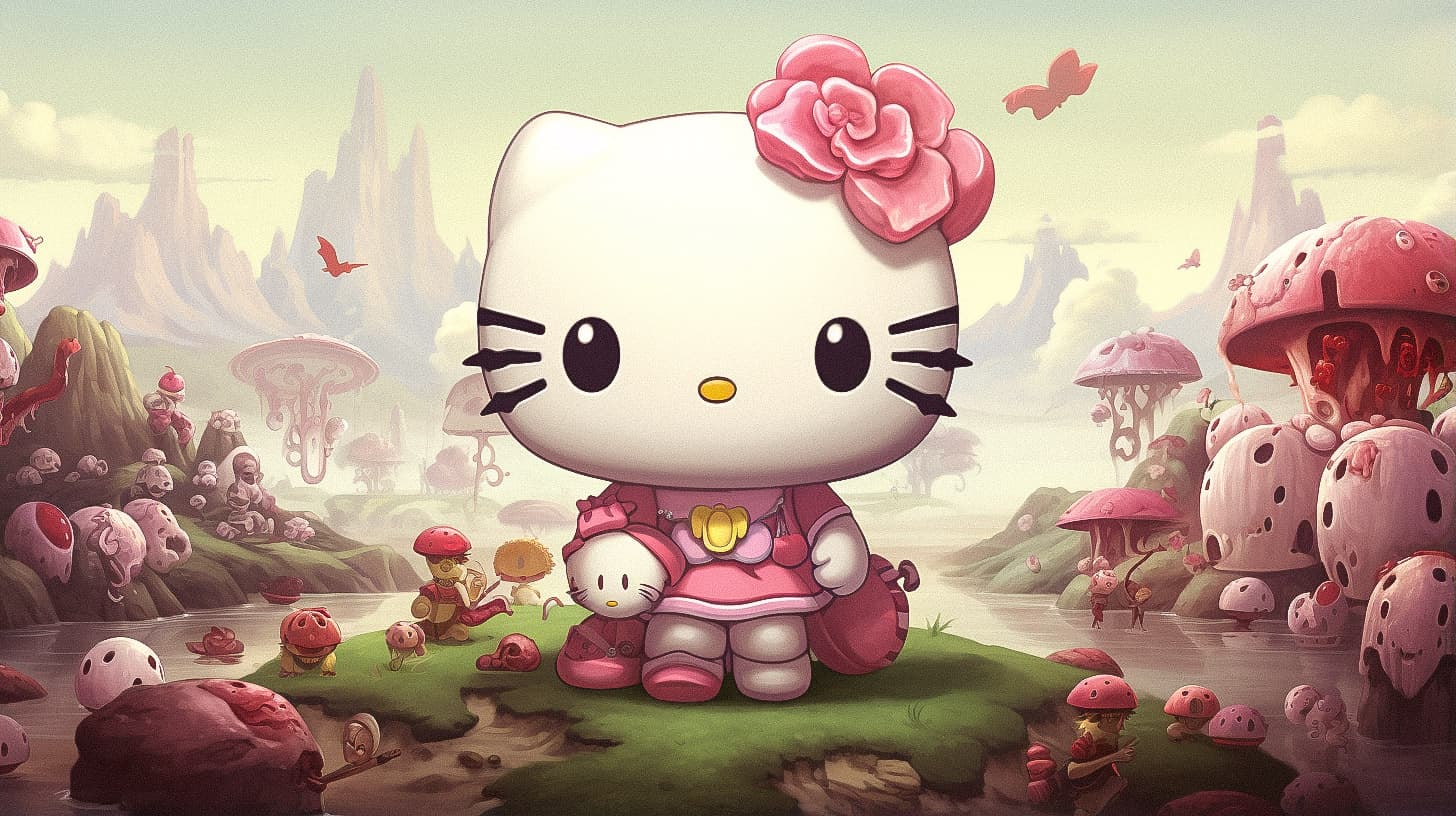 Hello Kitty Midjourney style | Andrei Kovalev's Midlibrary