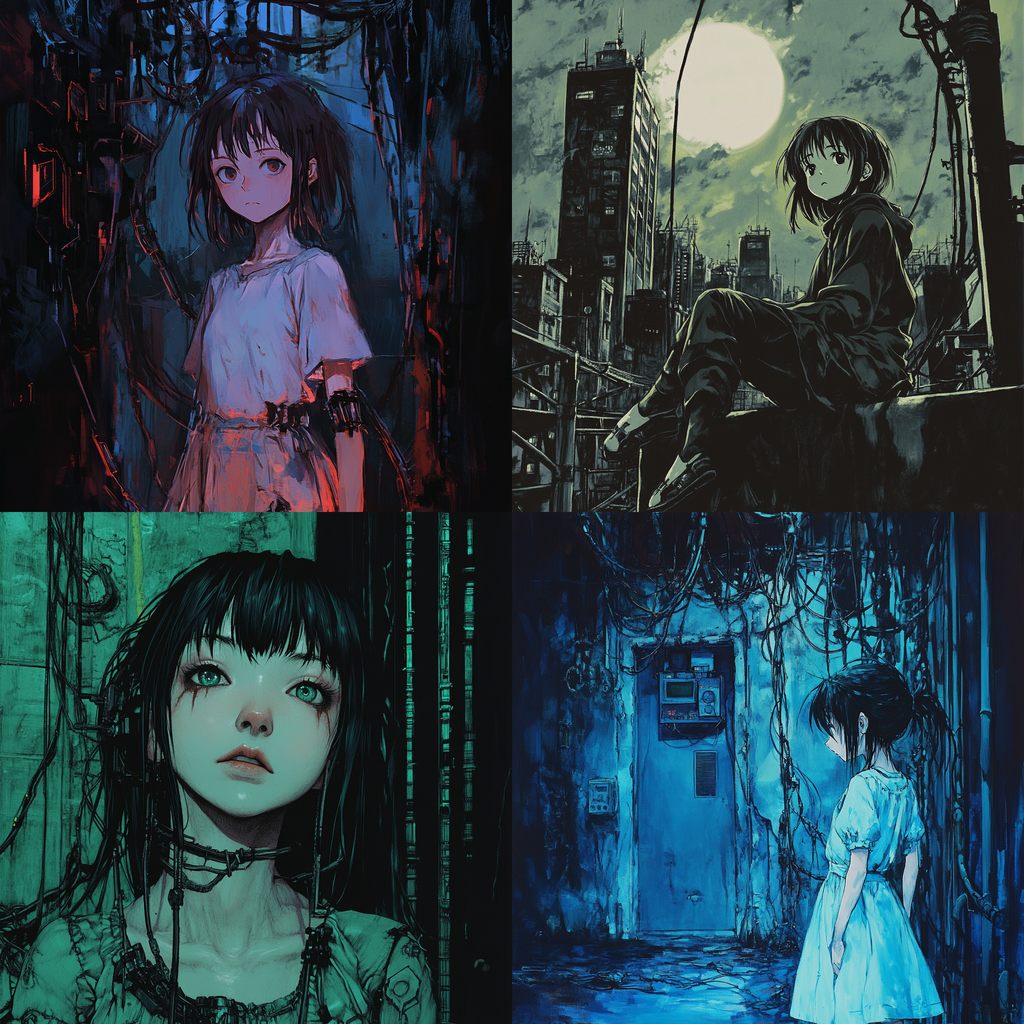 Serial Experiments Lain Midjourney style | Andrei Kovalev's Midlibrary