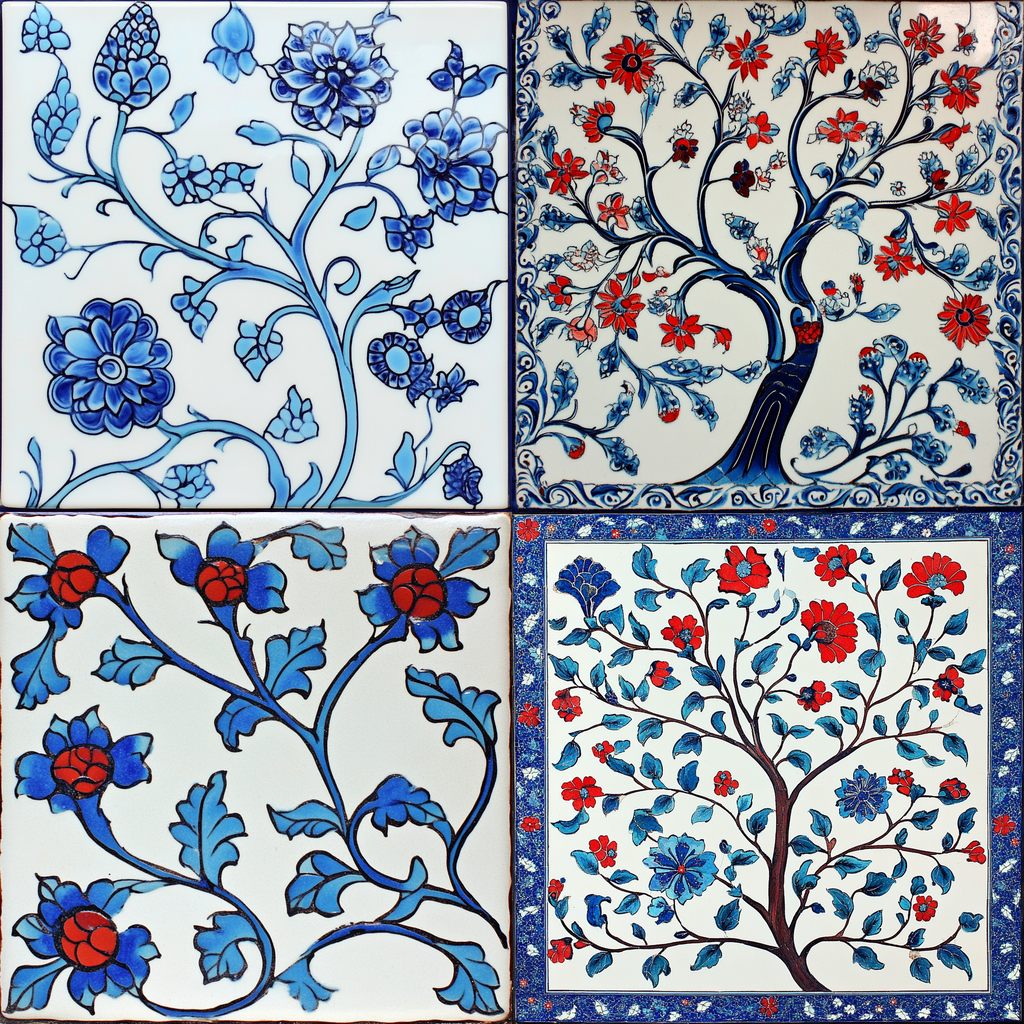 Iznik tiles Midjourney style | Andrei Kovalev's Midlibrary