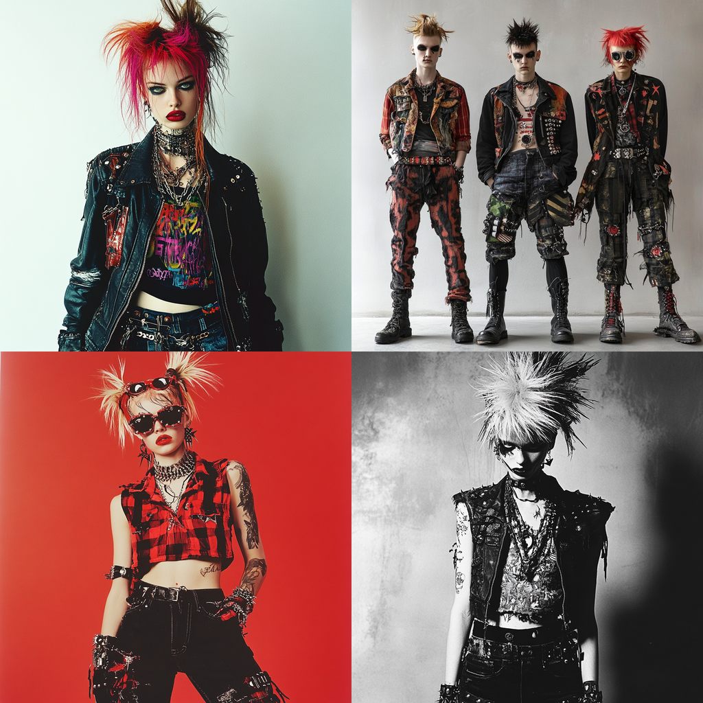 Punk fashion Midjourney style | Andrei Kovalev's Midlibrary