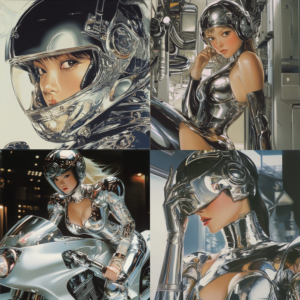 Hajime Sorayama Midjourney style | Andrei Kovalev's Midlibrary