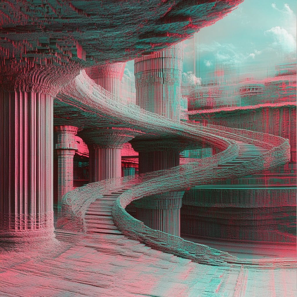 Anaglyph Midjourney AI style | Artistic Techniques | Midlibrary