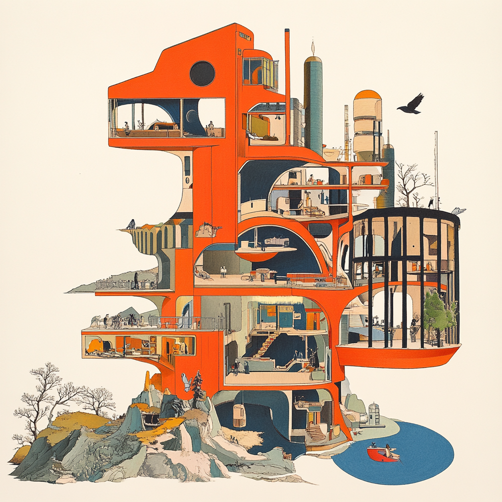 Robert Gillmor Midjourney AI style | Illustrators | Midlibrary