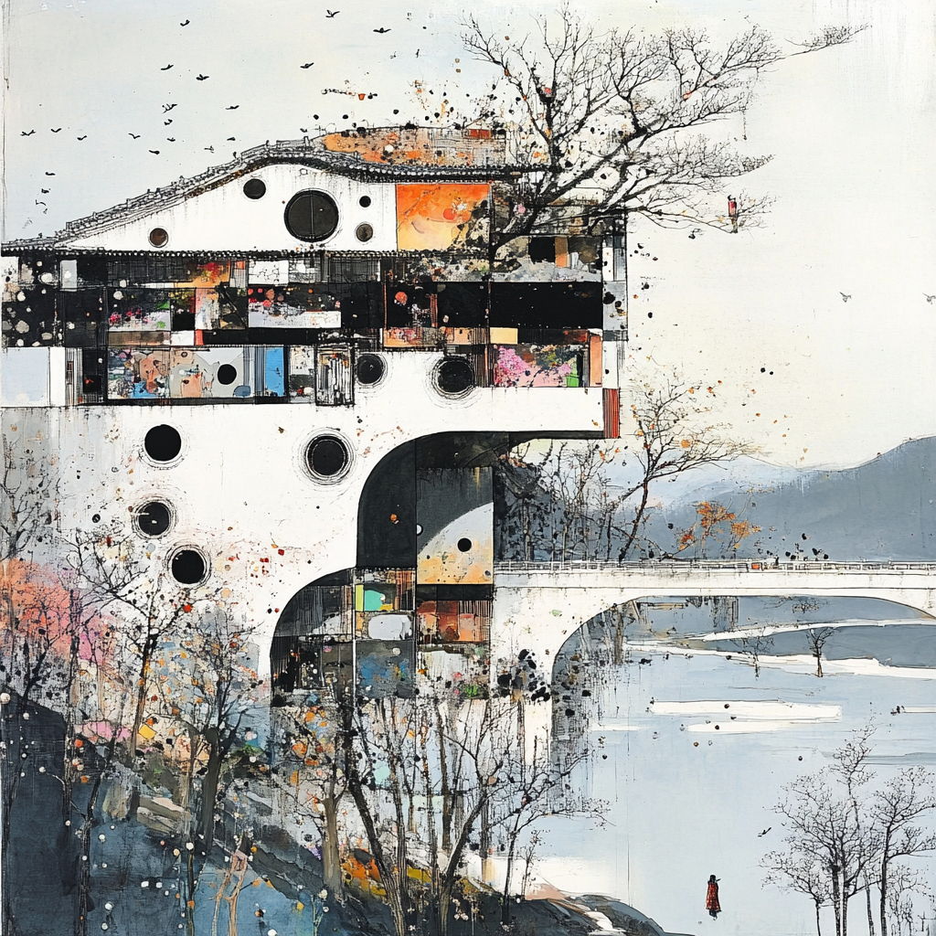 Wu Guanzhong Midjourney AI style | Painters | Midlibrary