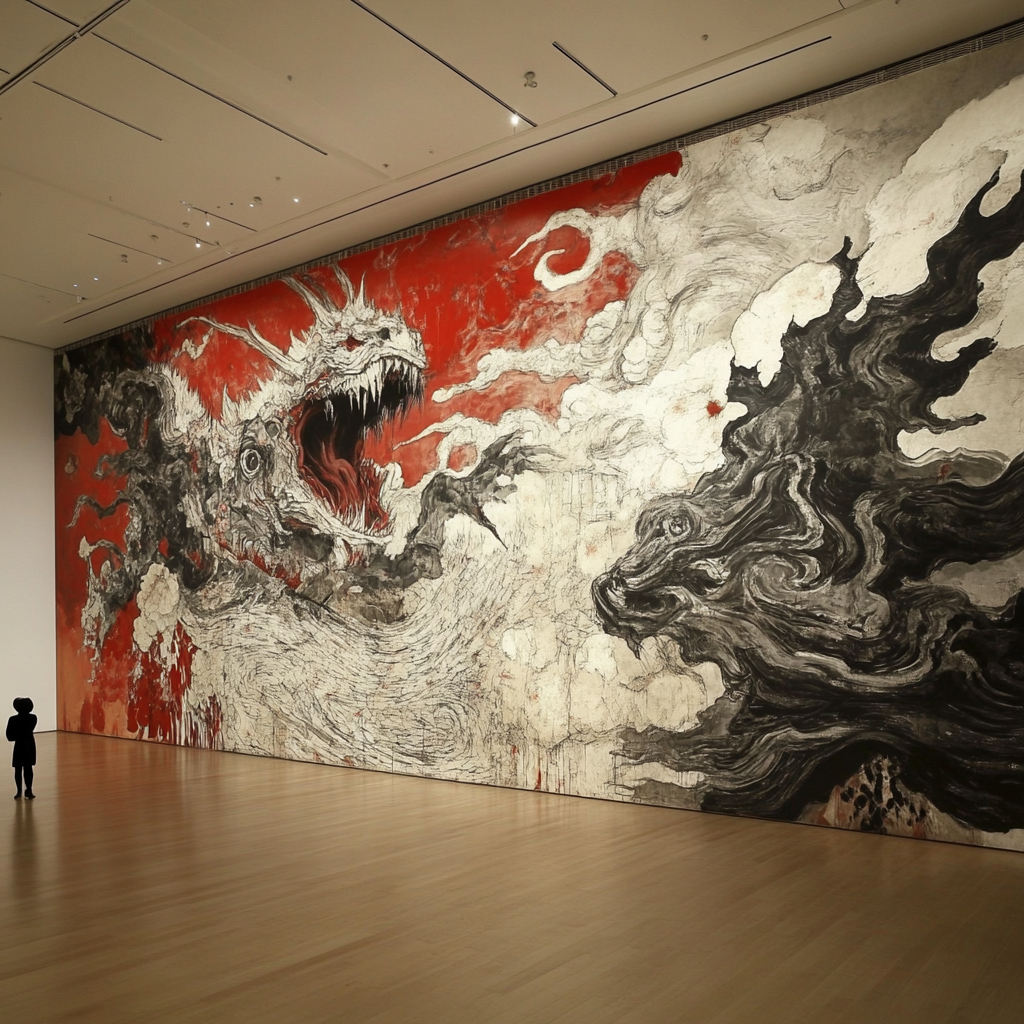 Xu Bing Midjourney AI style | Sculptors + Installation Artists | Midlibrary