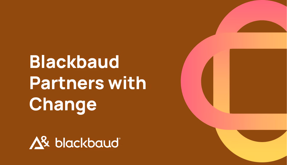 Blackbaud partners with Change, a donation technology platform