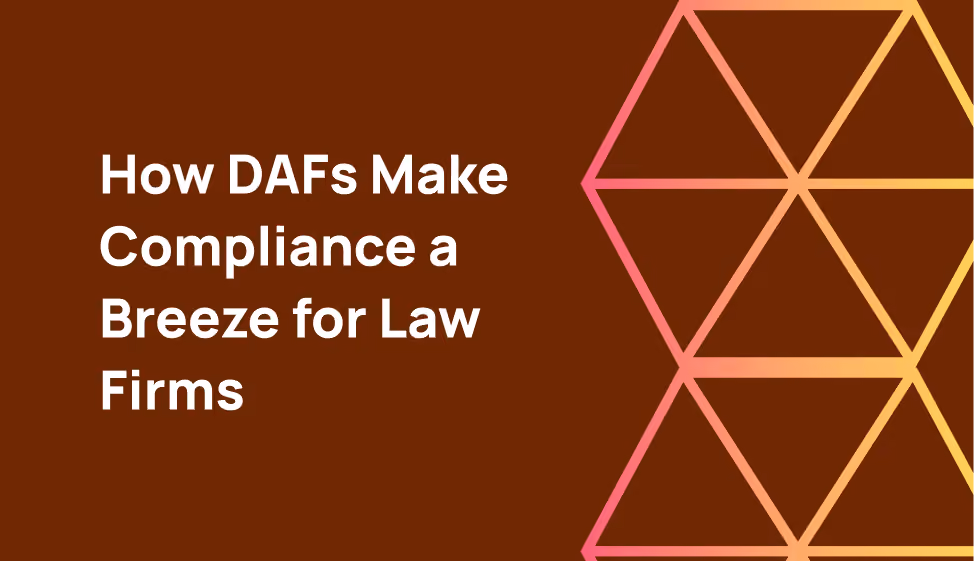 How Donor-Advised Funds Make Compliance a Breeze for Law Firms
