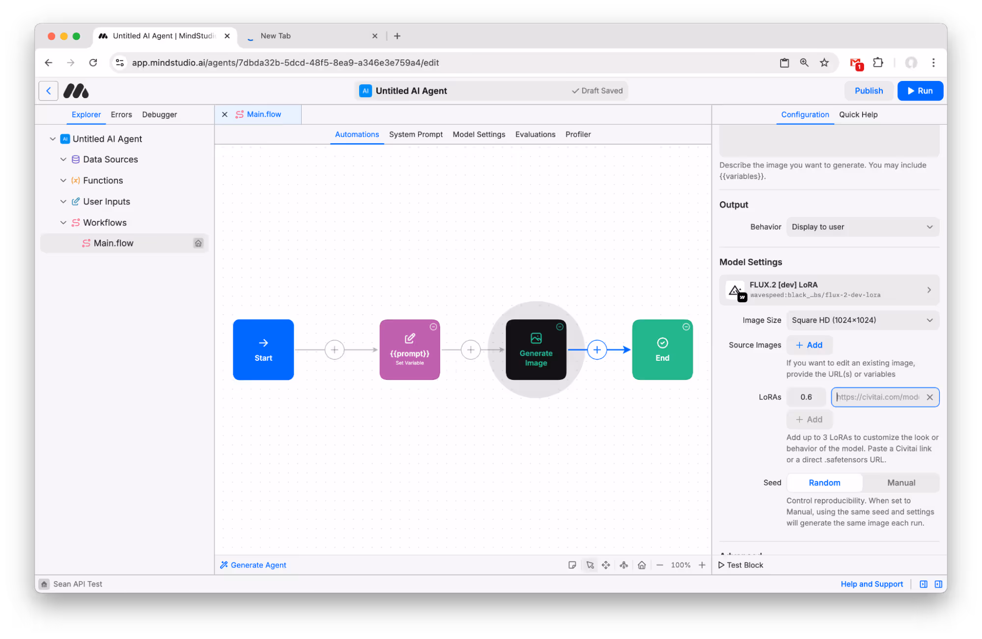 Add a LoRA to Flux 2 [dev] LoRA AI image generation model
