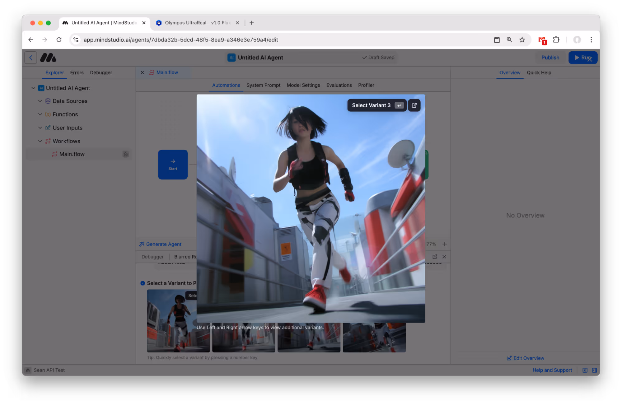 View one of the four image variants in full screen by selecting it