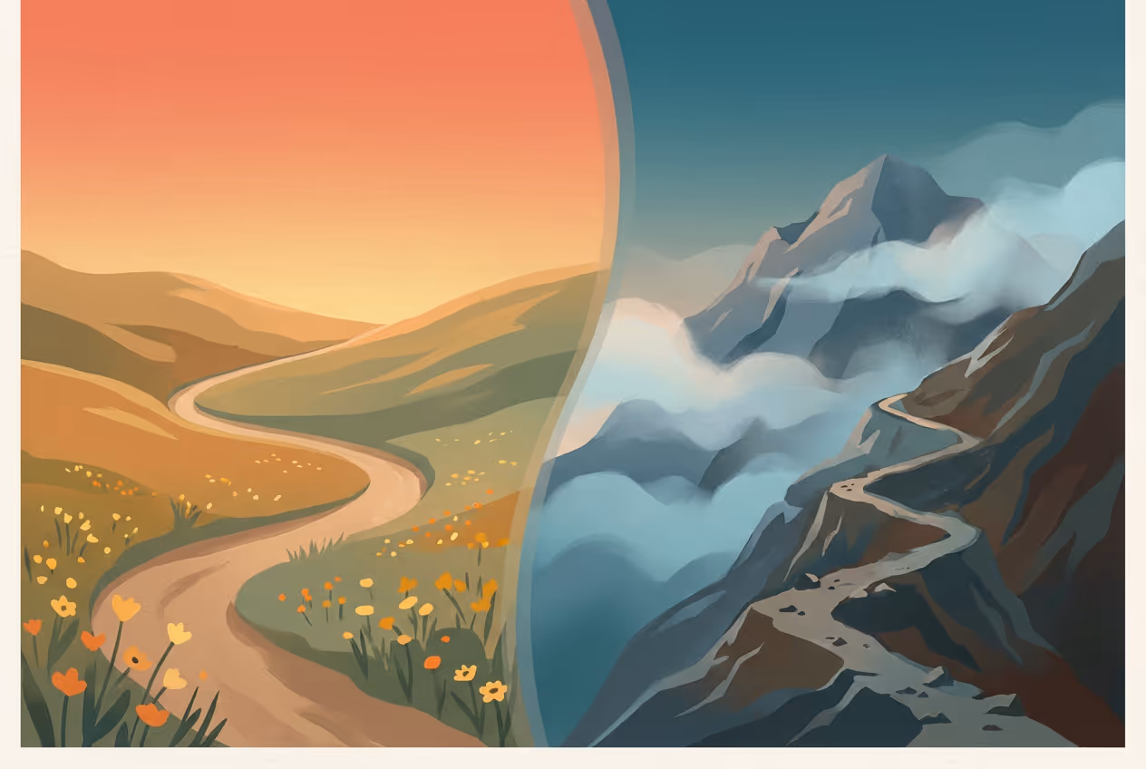 An illustration showing a path