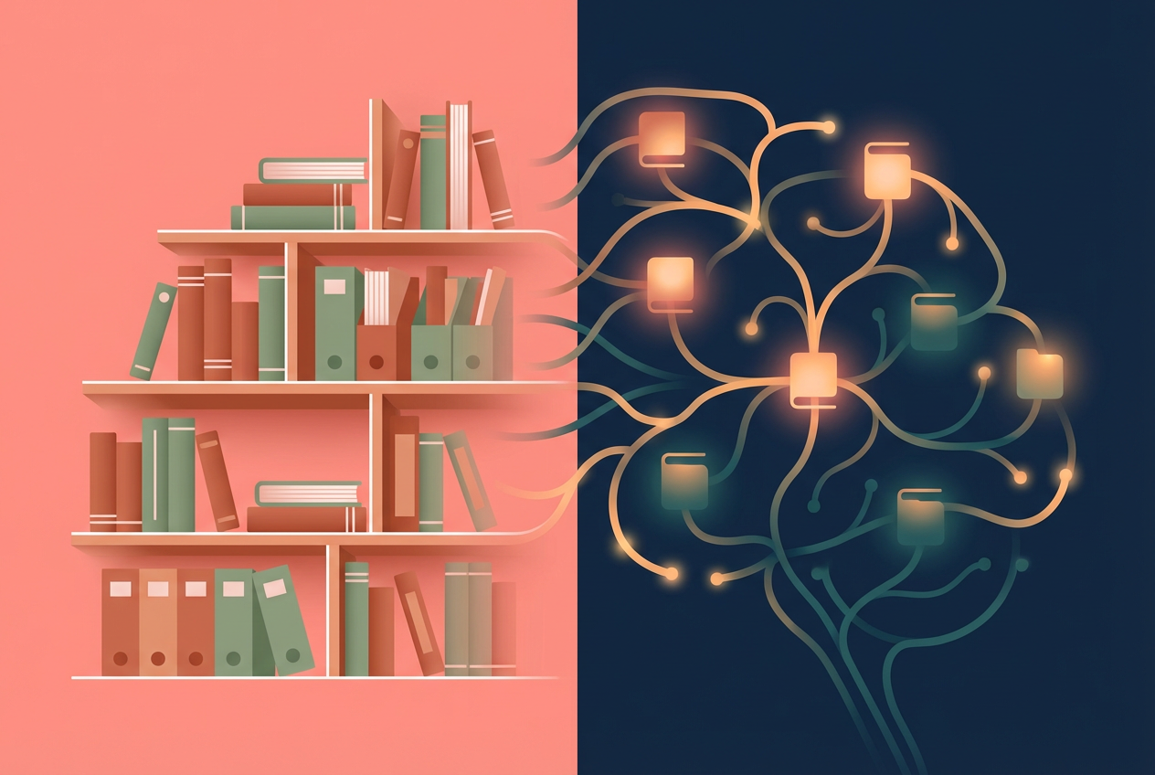 An illustration of books on