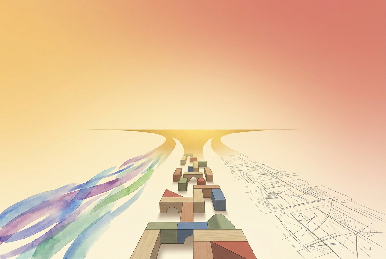 An abstract illustration showing