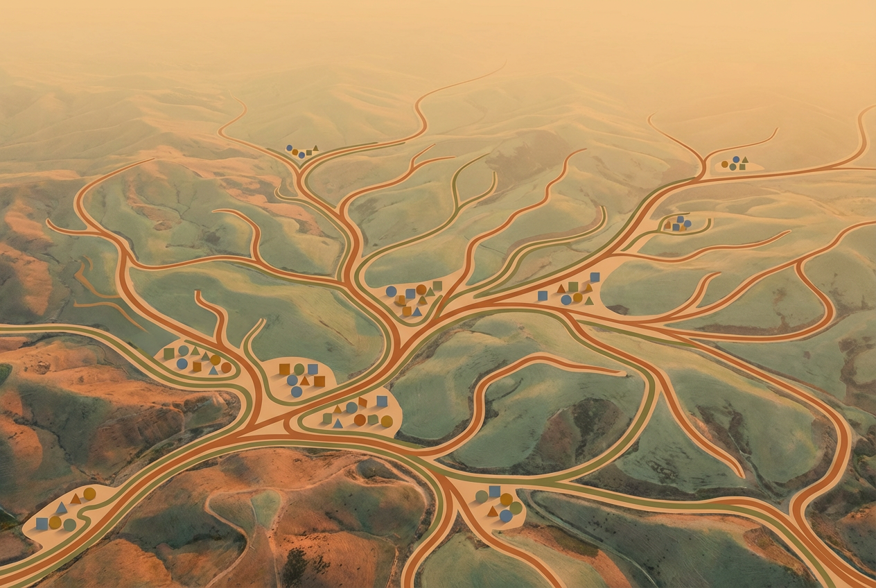 A stylized illustration of