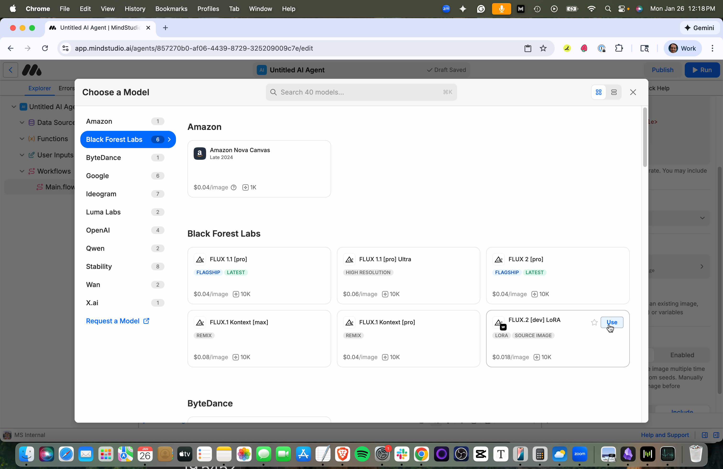 Select FLUX.2 [dev] LoRA AI model to generate the image