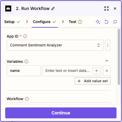 Add name as a variable