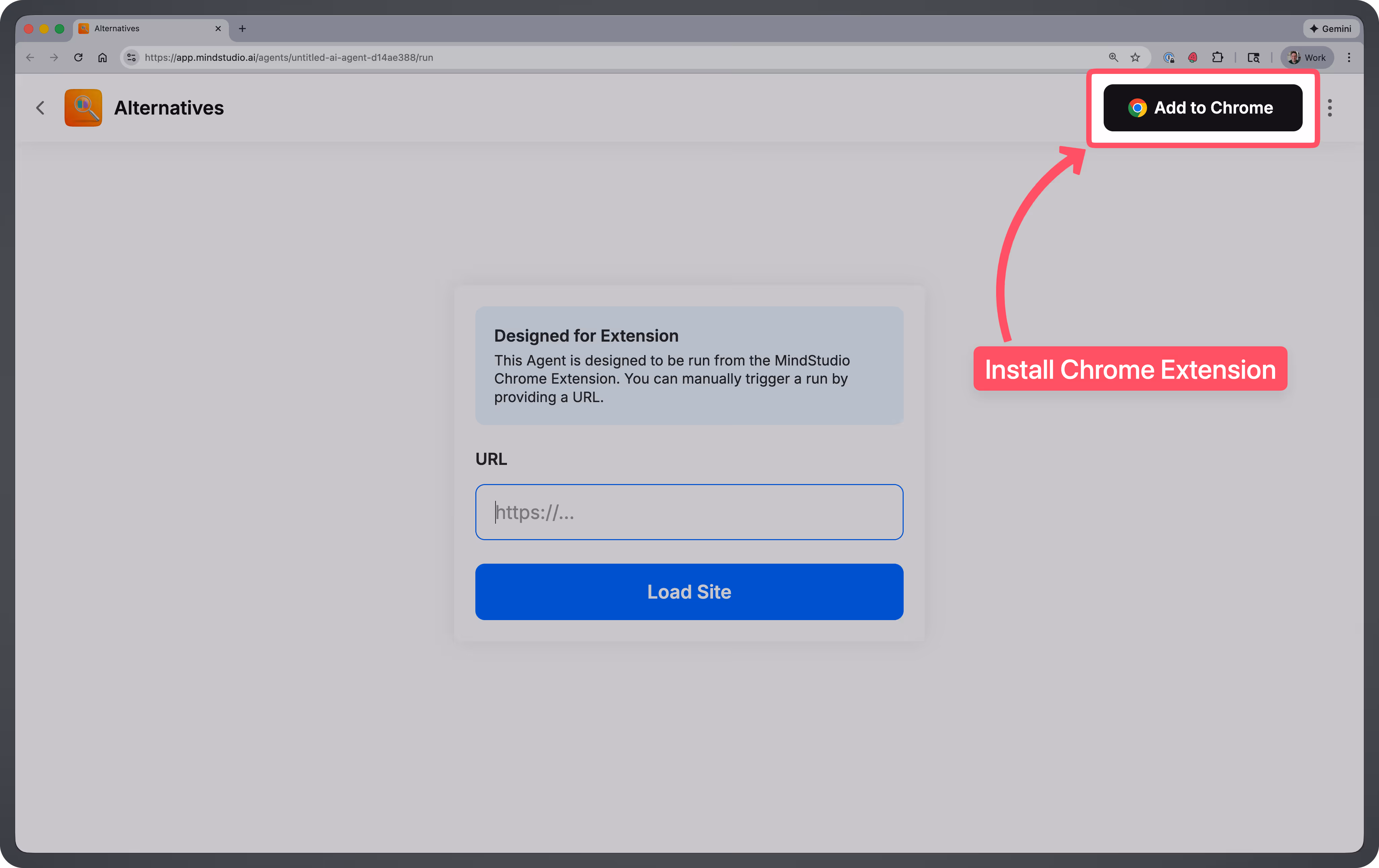 Add to Chrome button highlighted