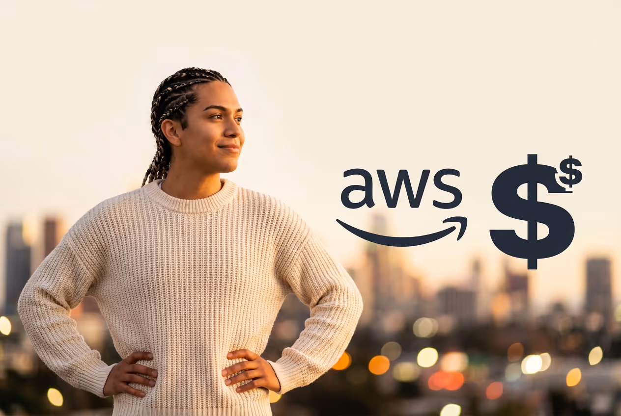 A person overlooking a city