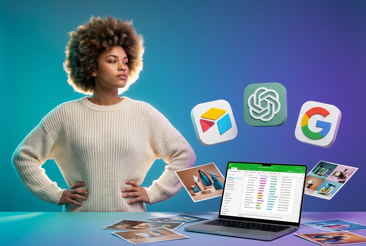 A woman managing a project