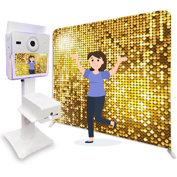 Fotobox Hintergrund gold