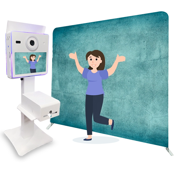 Fotobox Hintergrund blau