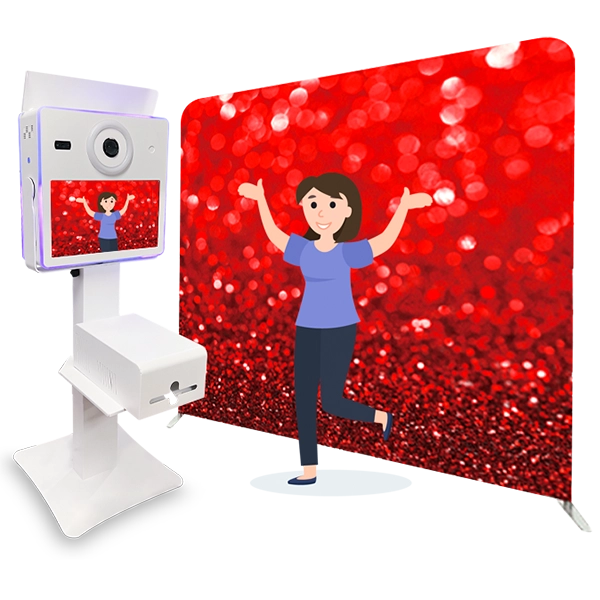 Fotobox Hintergrund rot