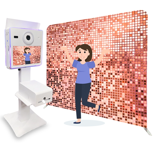 Fotobox Hintergrund rosé