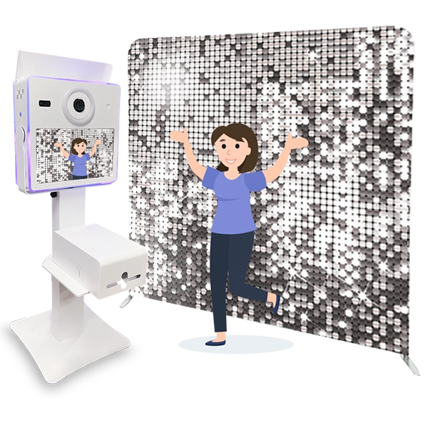 Fotobox Hintergrund silver