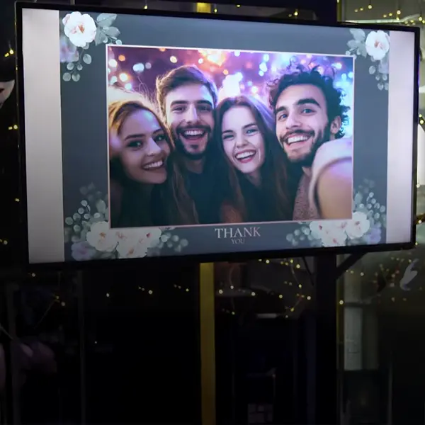 Guest photo appearing live in the slideshow on the big screen