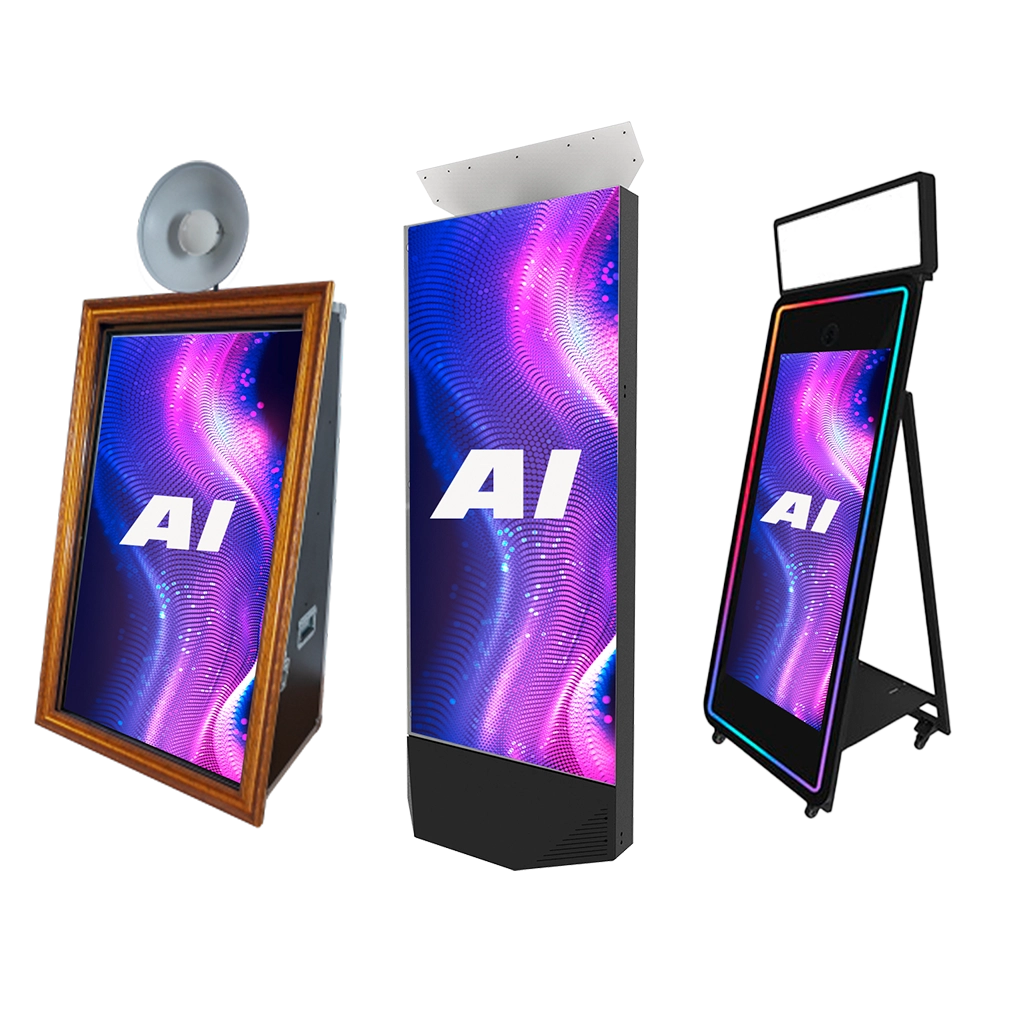 KI-gestützte Fotoprodukte von FiestaPics: AI Fotobox, AI Magic Mirror und AI Guest Booth