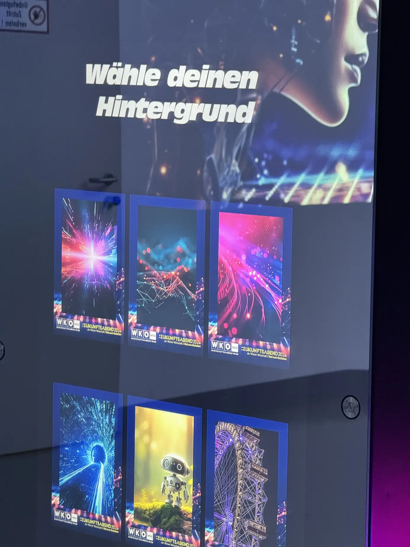 AI Magic Mirror beim Zukunftsabend 2024 der Wirtschaftskammer Wien