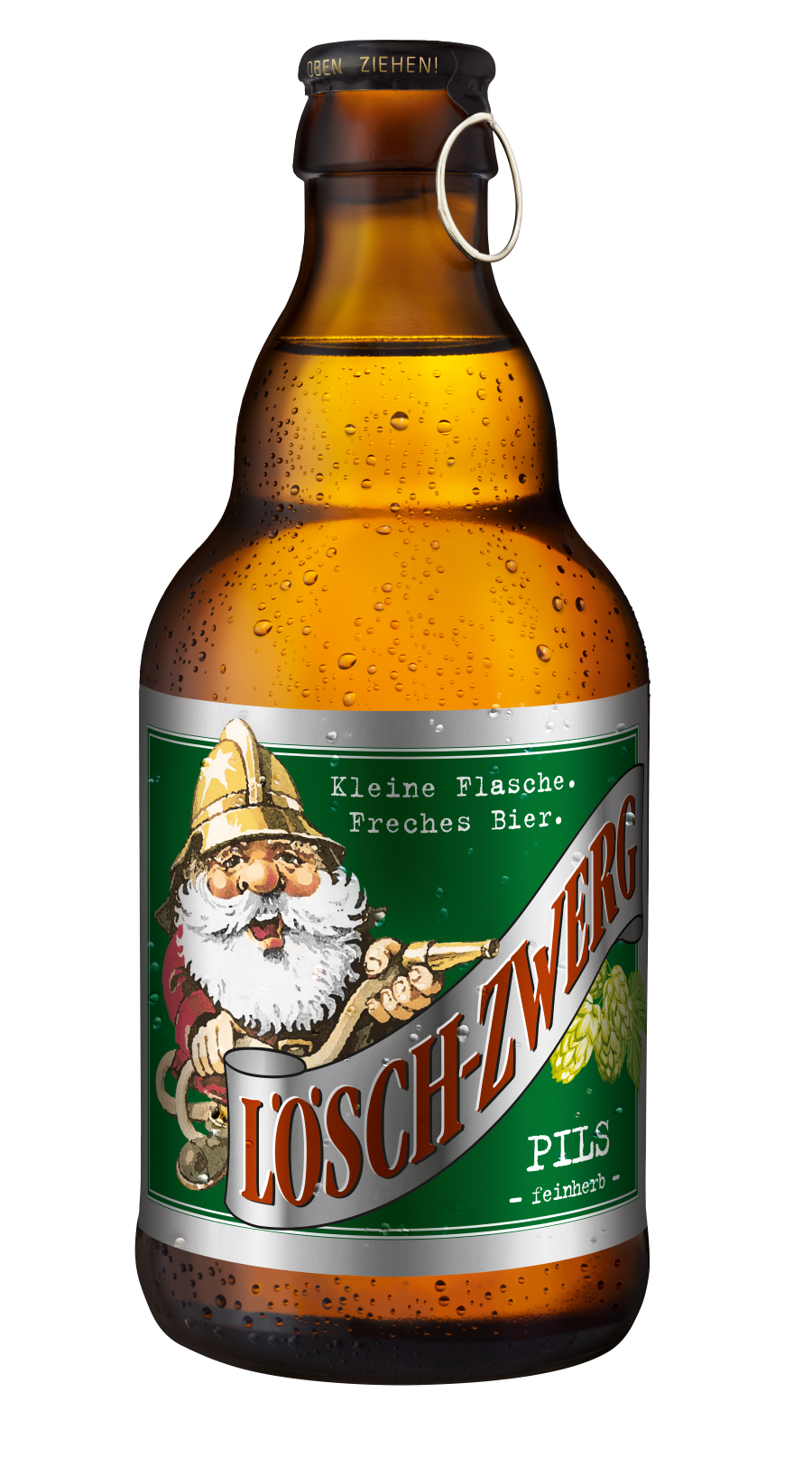 Abbildung der Lösch-Zwerg Sorte Pils in Glasflasche.