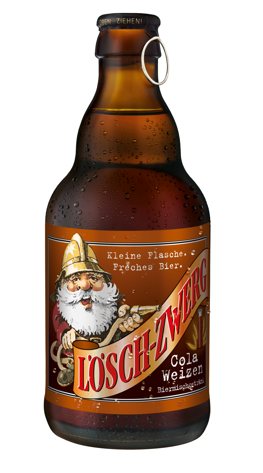 Abbildung der Lösch-Zwerg Sorte in Cola-Weizen in Glasflasche.