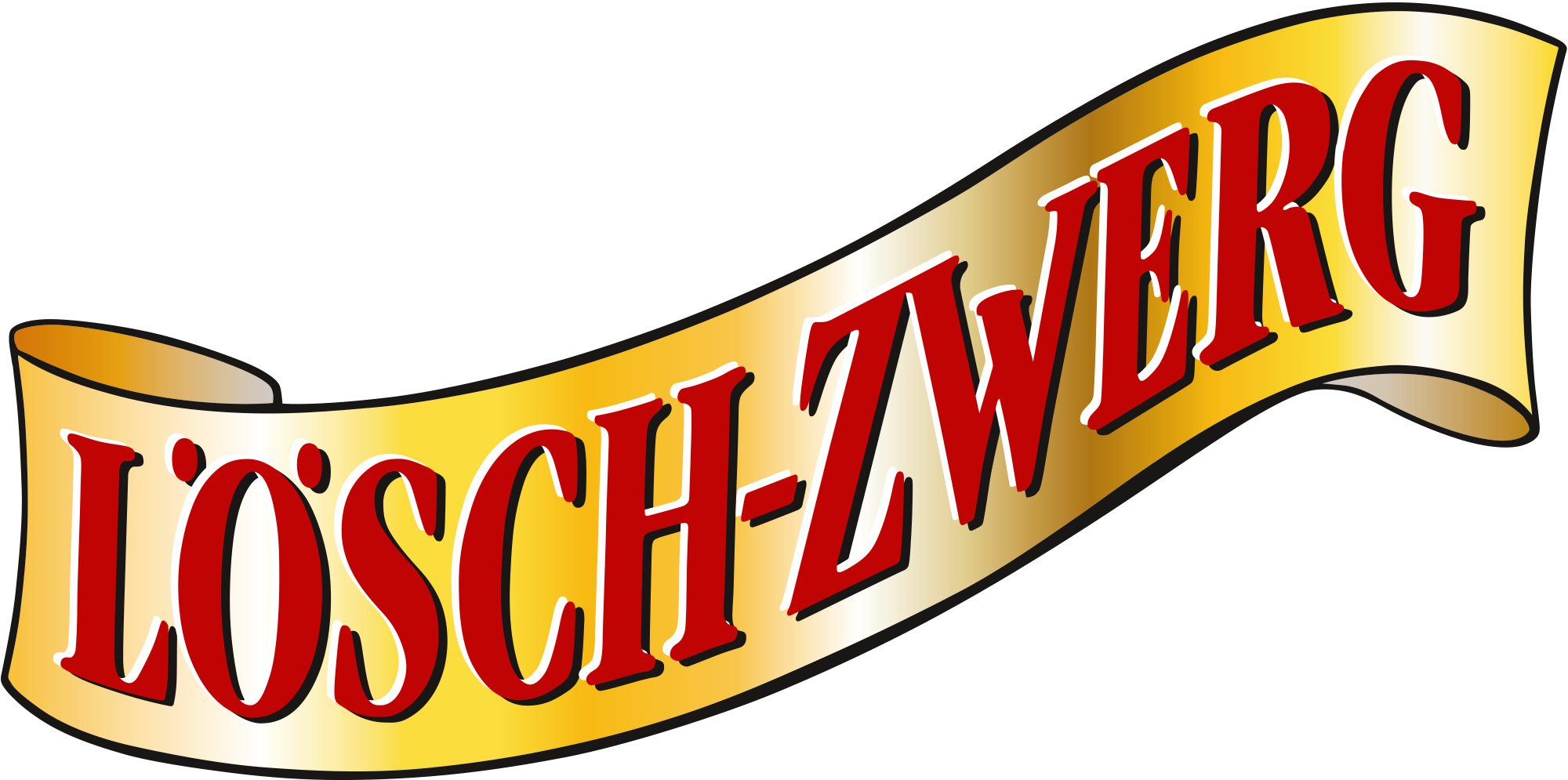 Gold rotes Logo von Lösch-Zwerg.