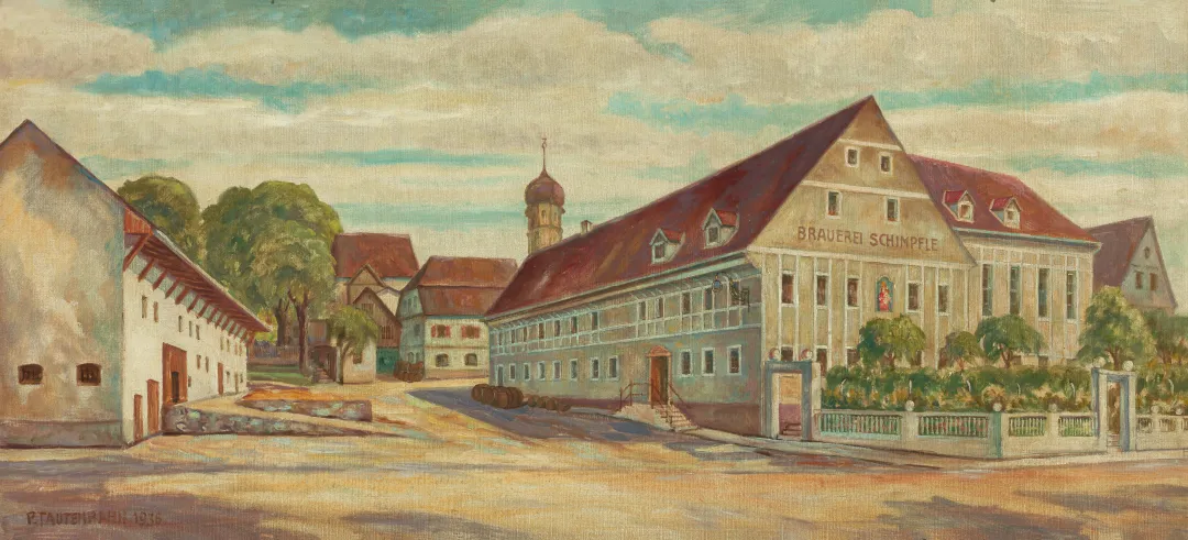 Gemälde der Brauerei von Früher.