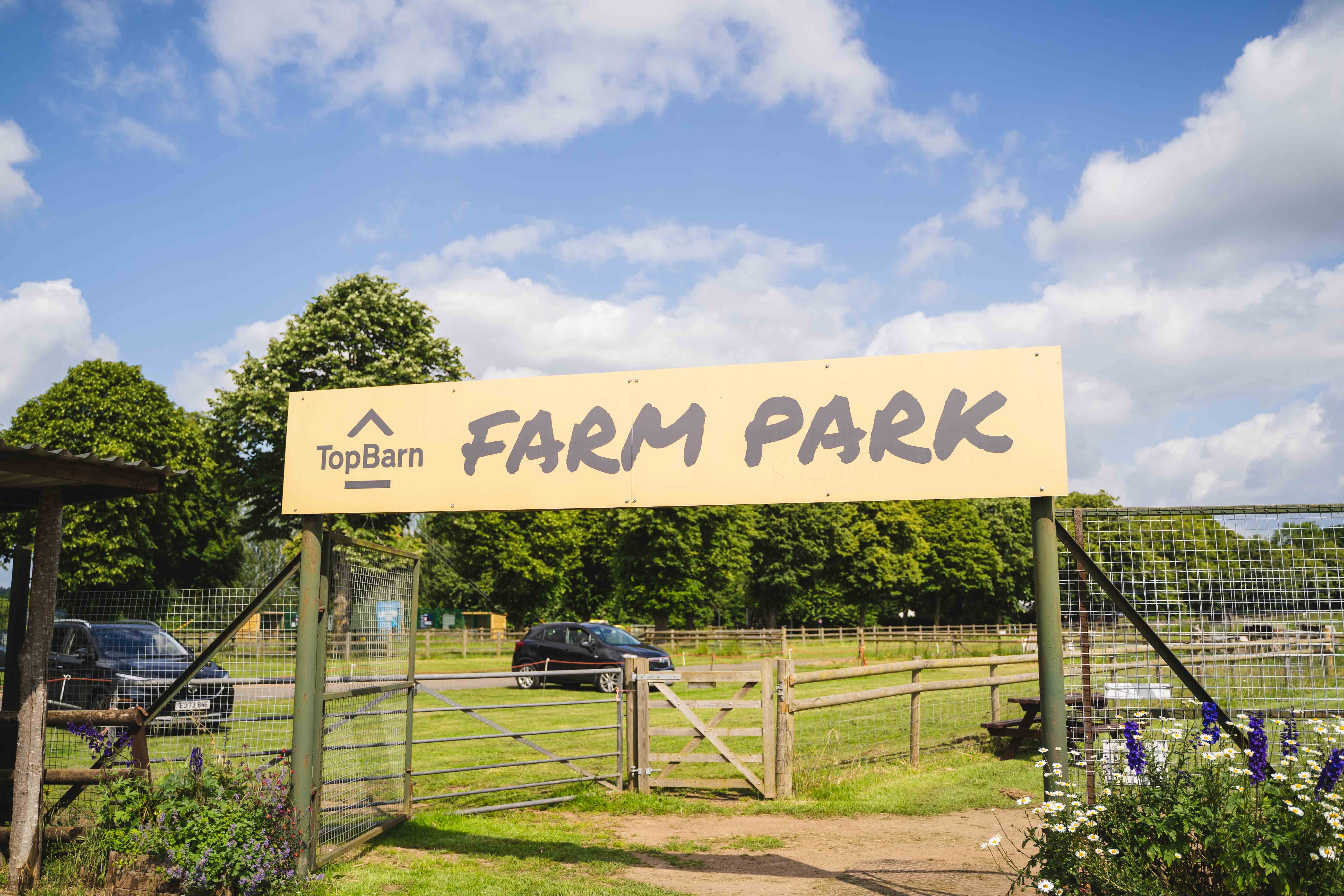 Farm Park entrance for Top Barn Farm Worcester.